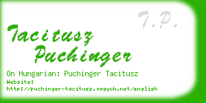 tacitusz puchinger business card